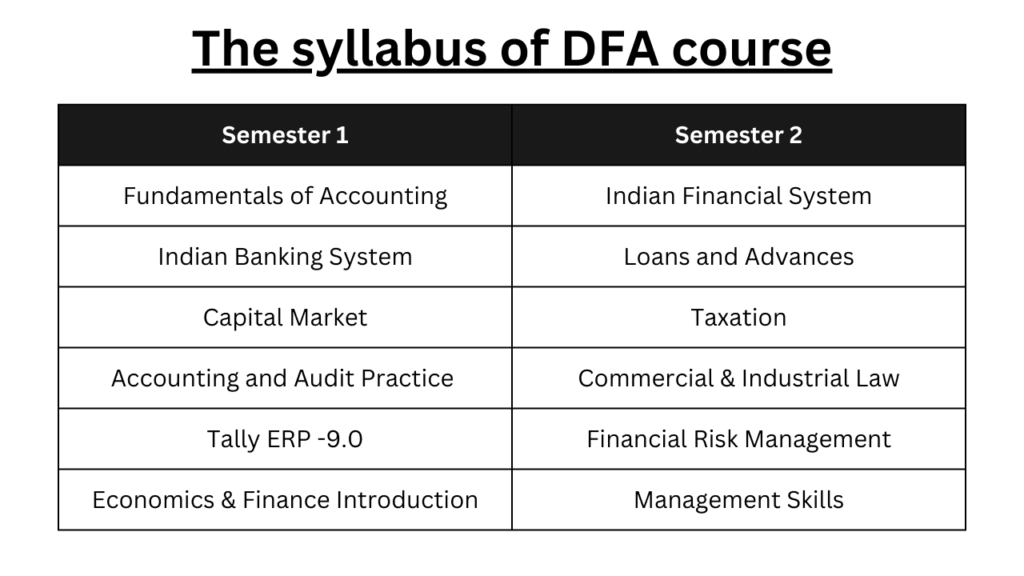 DFA Computer course syllabus